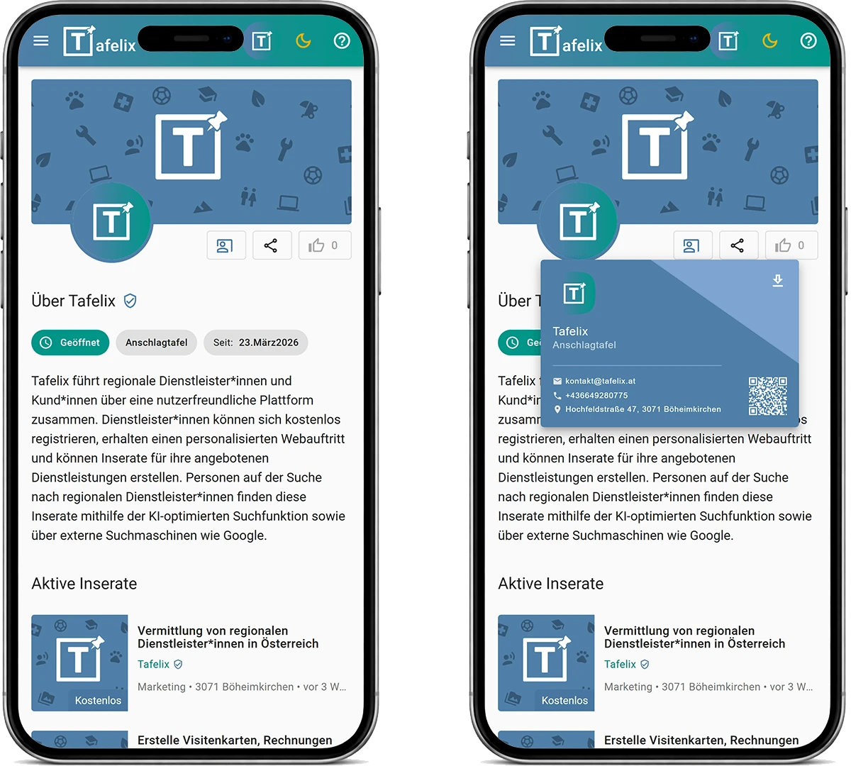Screen Webauftritt
